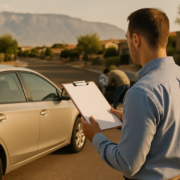 Rental car expenses after an Albuquerque crash near a Southwestern Albuquerque street