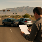 Albuquerque police crash report and disputed car accident fault evidence